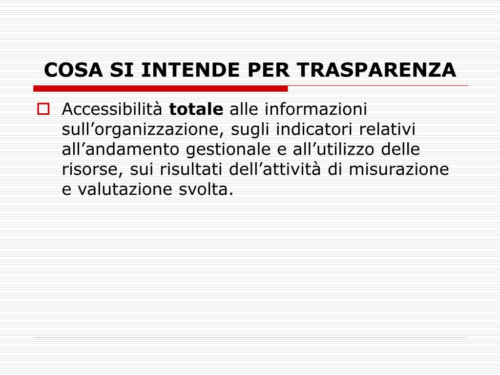 Cosa Si Intende Per Trasparenza Proattiva