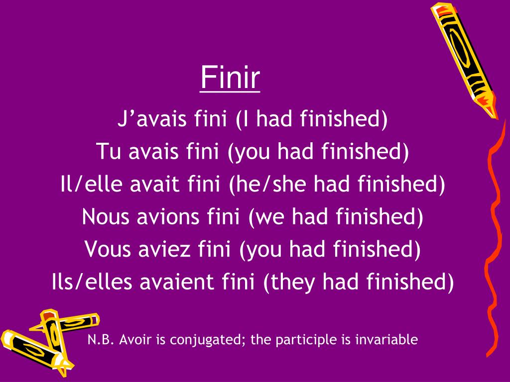 Verbe Finir Au Passe Compose PPT - LE PASSE COMPOSE L’IMPARFAIT & LE PLUS-QUE-PARFAIT PowerPoint