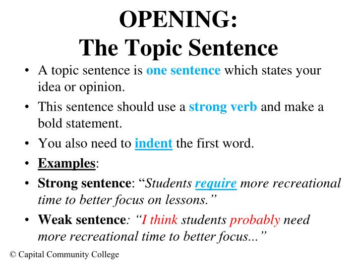 focus sentence examples
