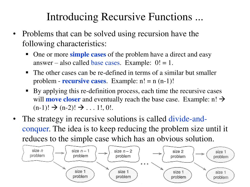 PPT ICS103 Programming in C Lecture 11 Recursive Functions