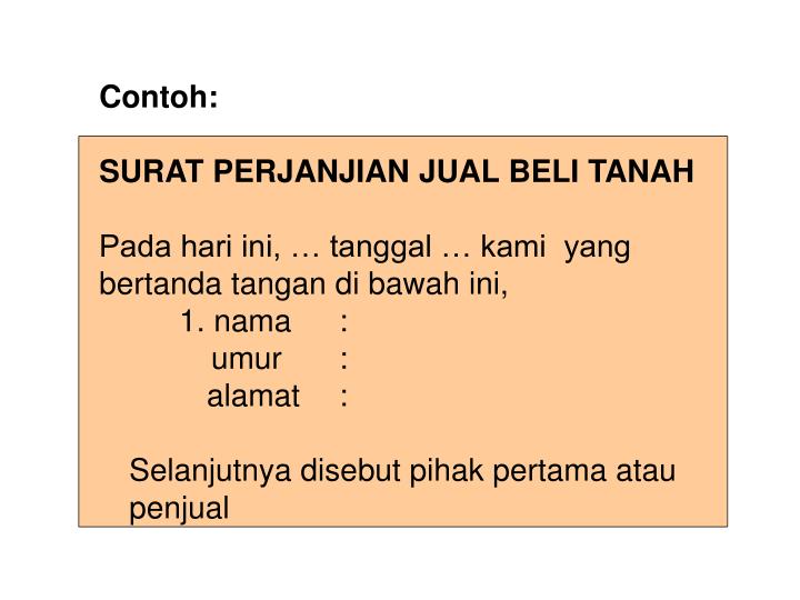 PPT - BAHASA INDONESIA SURAT KUASA SURAT PERJANJIAN 