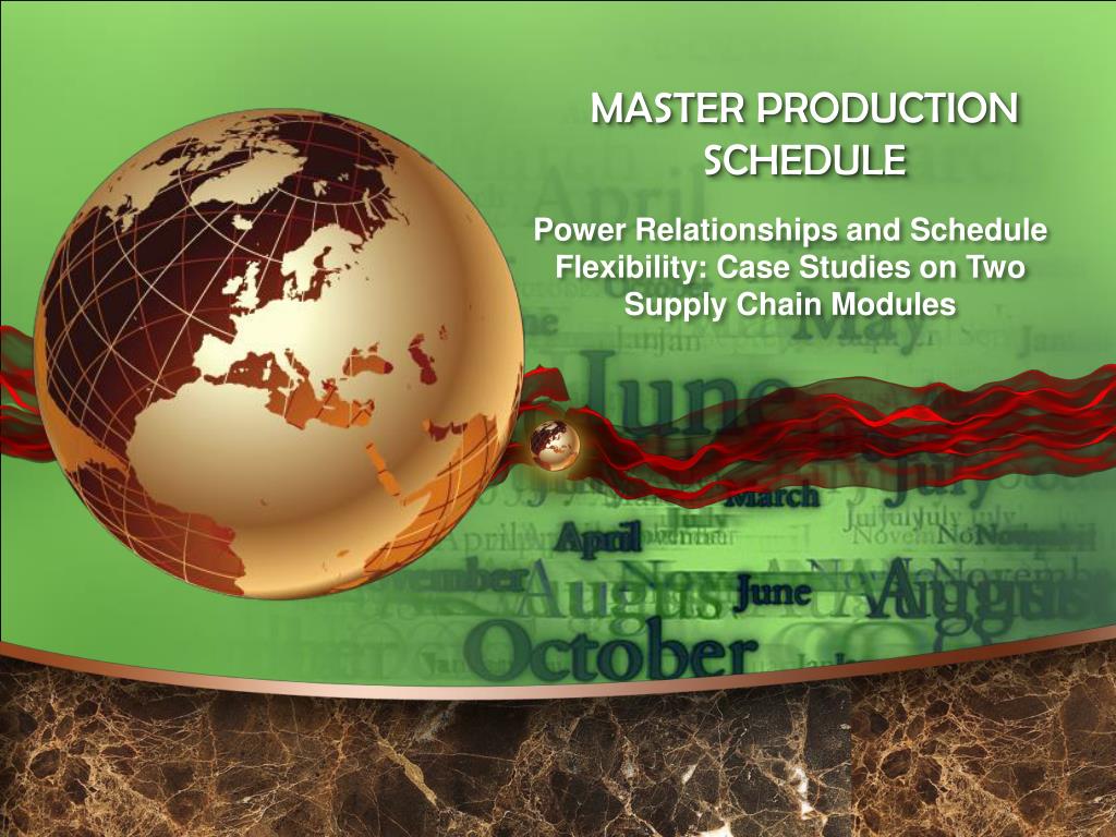 Product masters. Master Production. Master Production Schedule.