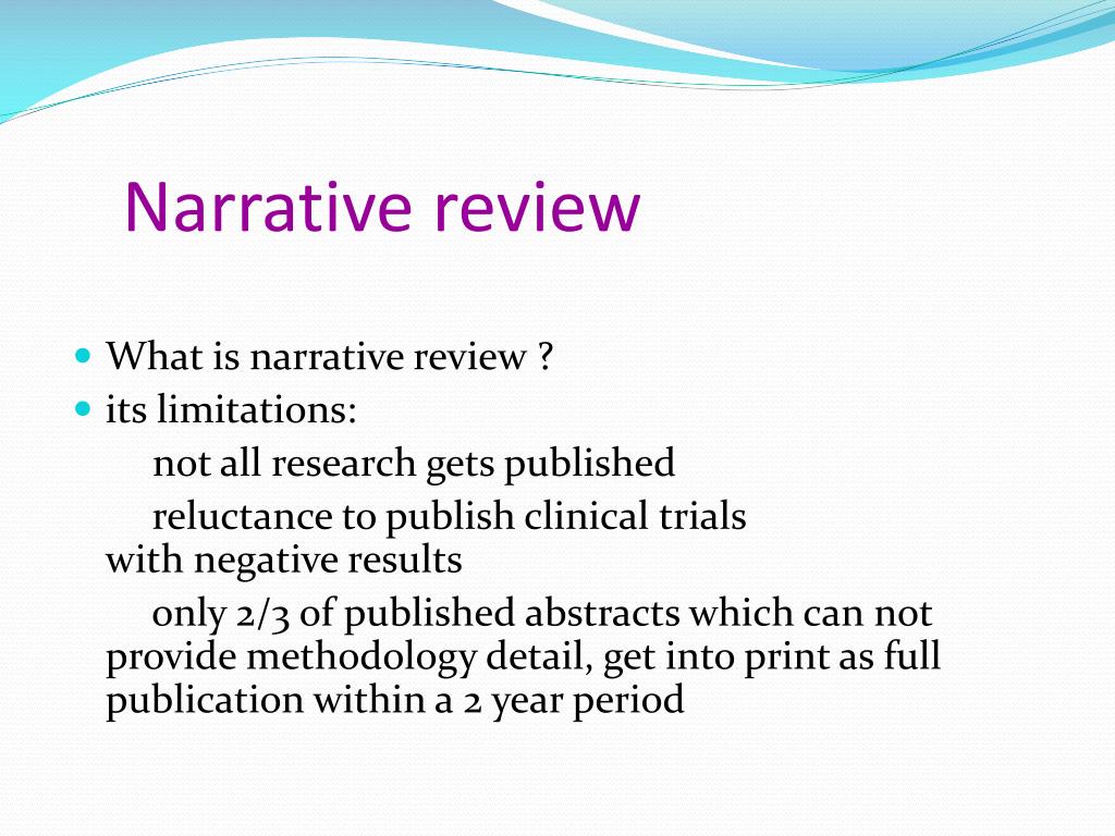 limitations of narrative literature review