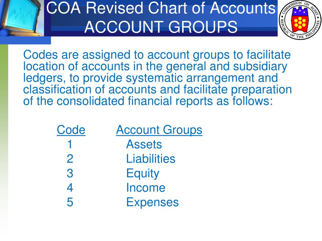 Chart Of Accounts Codes