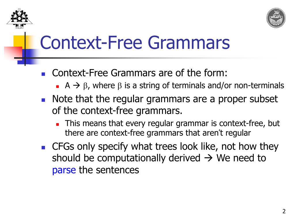 construct context free grammars