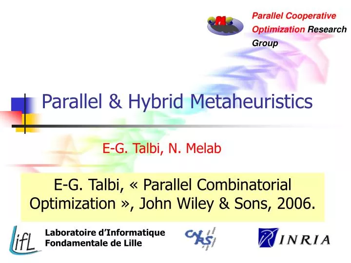 parallel hybrid metaheuristics n.
