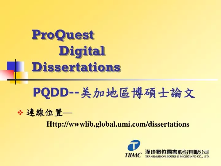 umi proquest digital dissertations