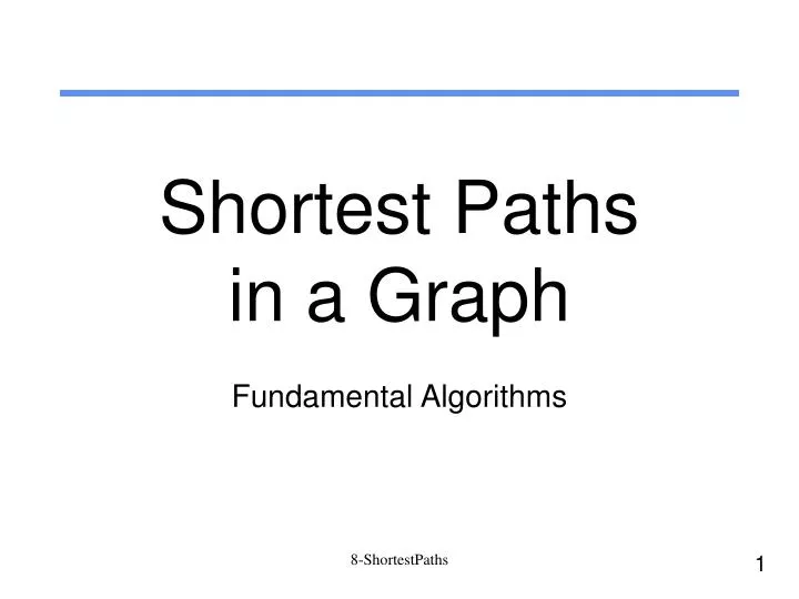 PPT - Shortest Paths in a Graph PowerPoint Presentation, free download ...