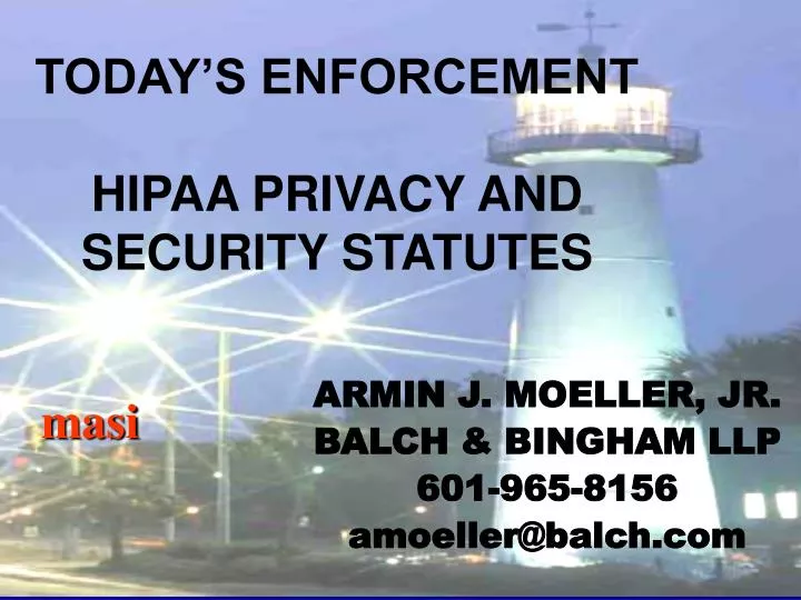 today s enforcement hipaa privacy and security statutes n.