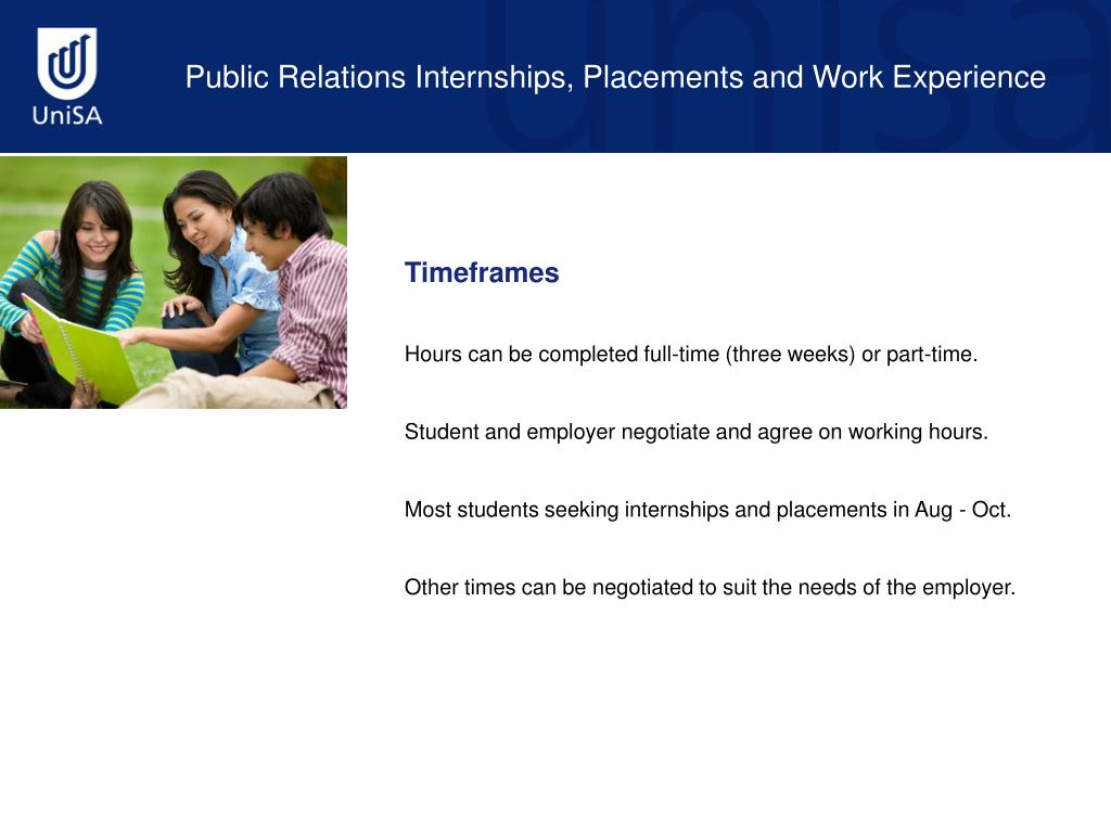 PPT Public Relations Internships, Placements and Work Experience