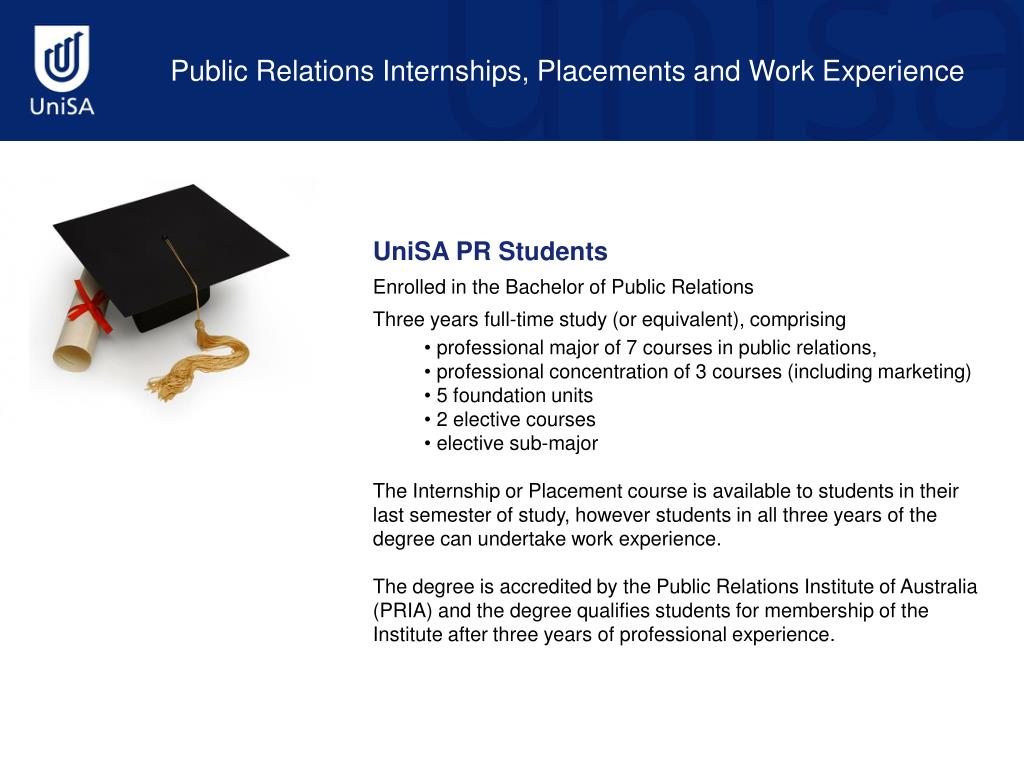 PPT Public Relations Internships, Placements and Work Experience