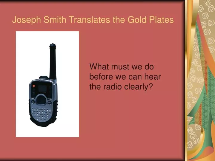 joseph smith translates the gold plates n.