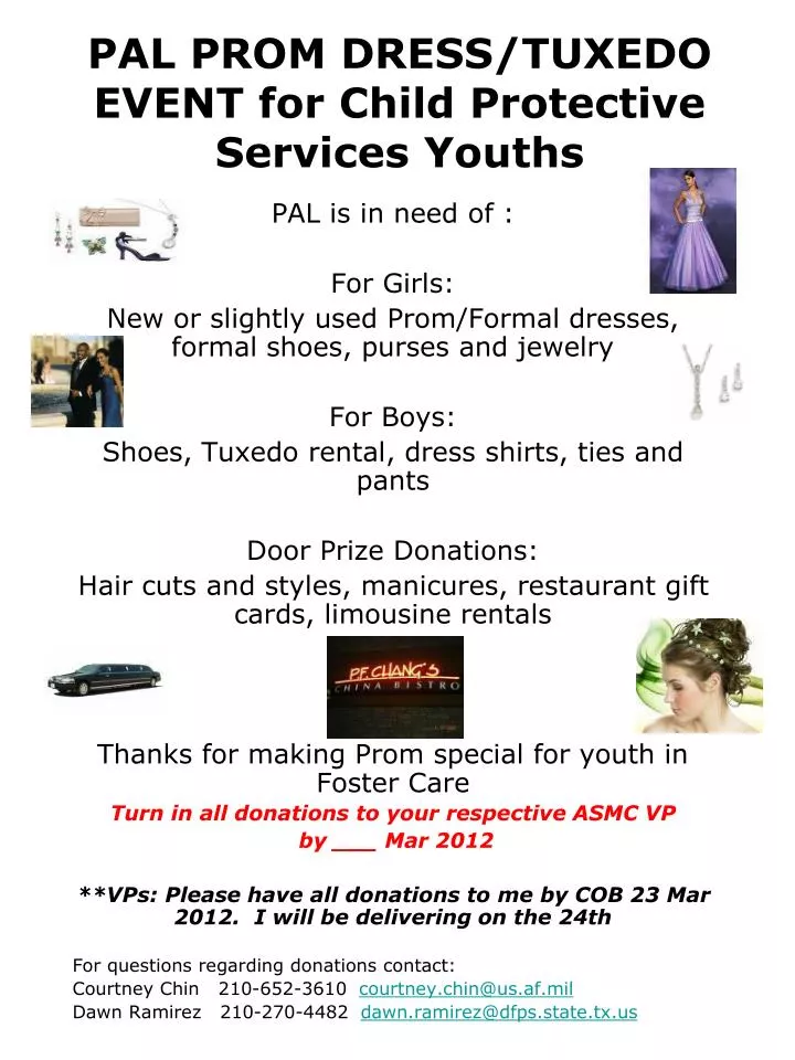 Ppt Pal Prom Dress Tuxedo Event For Child Protective Services