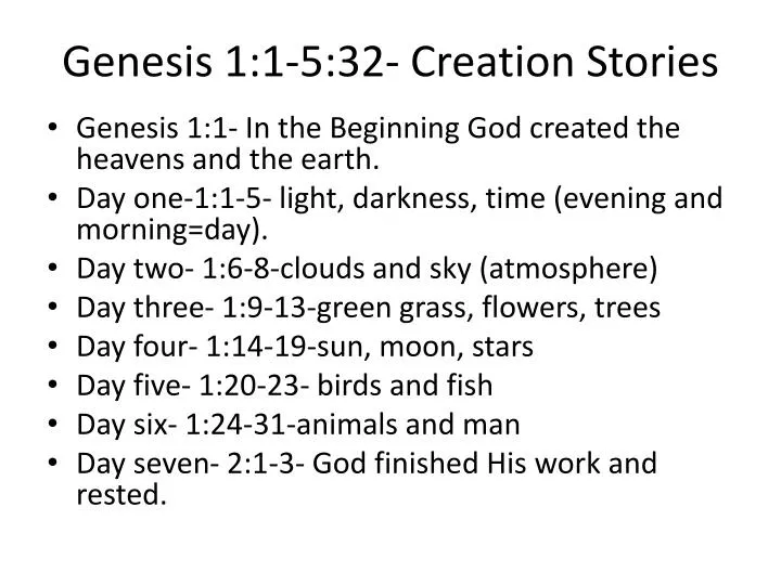 PPT Genesis 1 1 5 32 Creation Stories PowerPoint Presentation Free PPT Genesis 1 1 5 32 Creation Stories PowerPoint Presentation Free