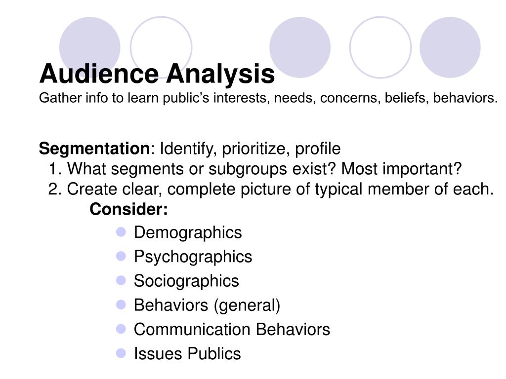 audience analysis in presentation skills