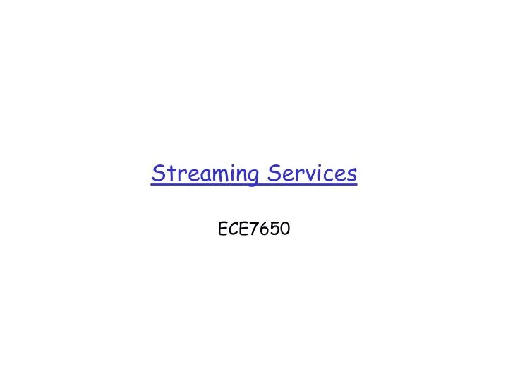 streaming services presentation