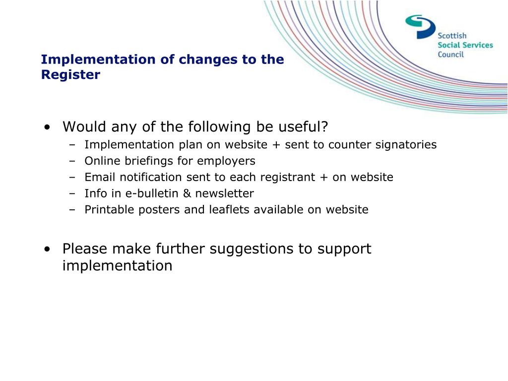 Register Implementation PPT - CCPS Workforce Network Meeting PowerPoint Presentation, free ...