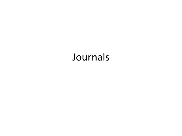 journals n.