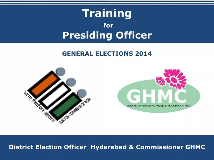 training for presiding officer n.