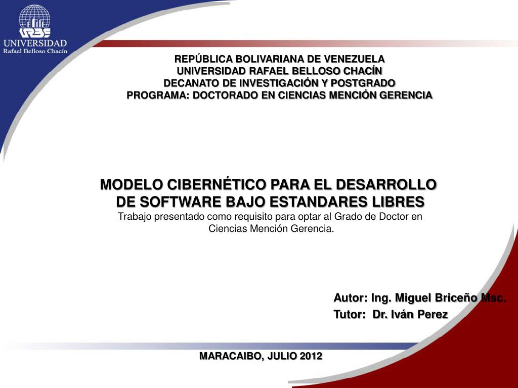 PPT - REPÚBLICA BOLIVARIANA DE VENEZUELA UNIVERSIDAD RAFAEL BELLOSO ...