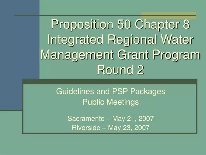 integrated regional water management