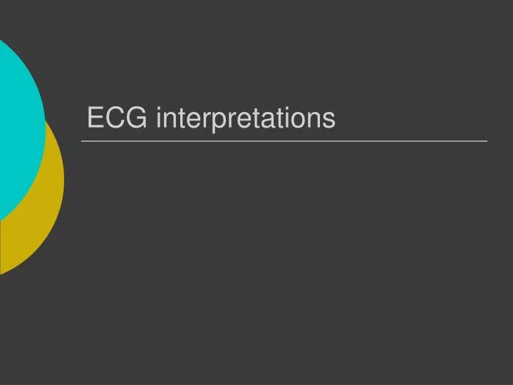 ecg interpretations n.