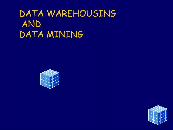 data warehousing and data mining n.
