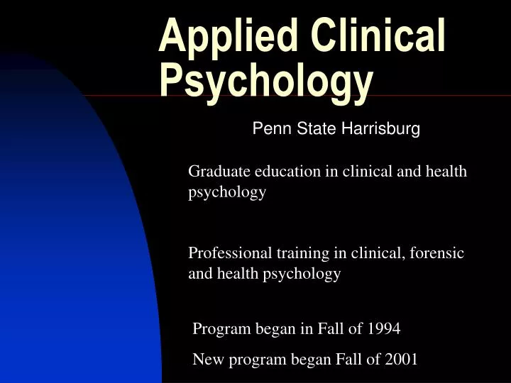 applied clinical psychology n.