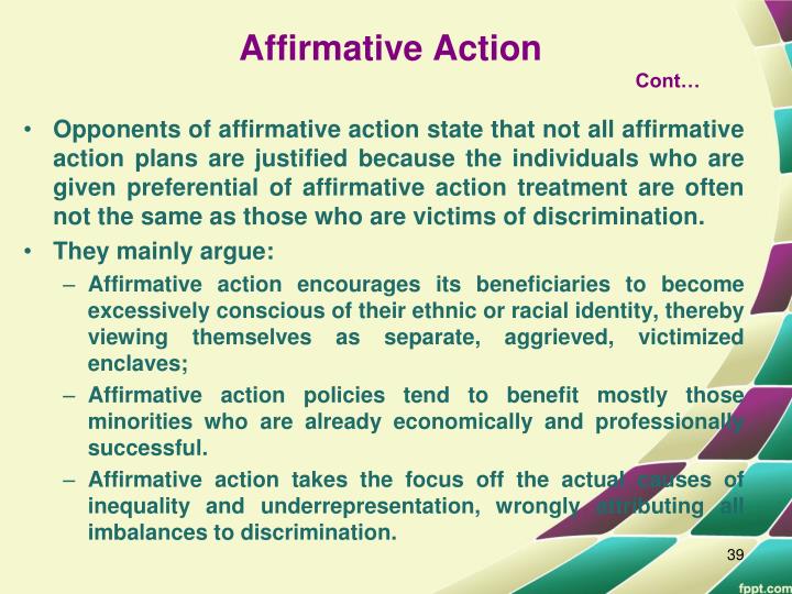 affirmative action equal opportunity or discrimination Mission statement the mission of the department of equal employment & affirmative action (eeaa) is to affirm and promote the university’s commitment to non-discrimination, equal employment, affirmative action, and advocate the rights of all individuals to equal opportunity in all aspects of employment without regard to race. affirmative action equal opportunity or discrimination Mission statement the mission of the department of equal employment & affirmative action (eeaa) is to affirm and promote the university’s commitment to non-discrimination, equal employment, affirmative action, and advocate the rights of all individuals to equal opportunity in all aspects of employment without regard to race.
