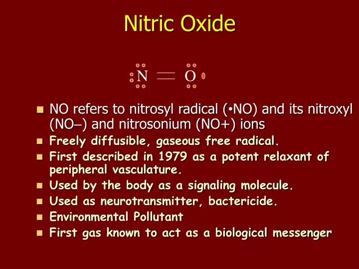 PPT Nitric Oxide PowerPoint Presentation, free download ID4751599