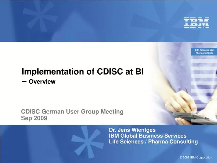 PPT - Implementation of CDISC at BI – Overview PowerPoint Presentation ...