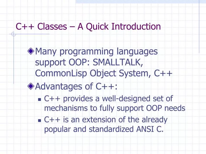 PPT - C++ Classes – A Quick Introduction PowerPoint Presentation, free ...