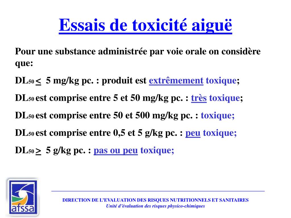PPT - Approches Toxicologiques pour l’Évaluation du Risque (ATER ...
