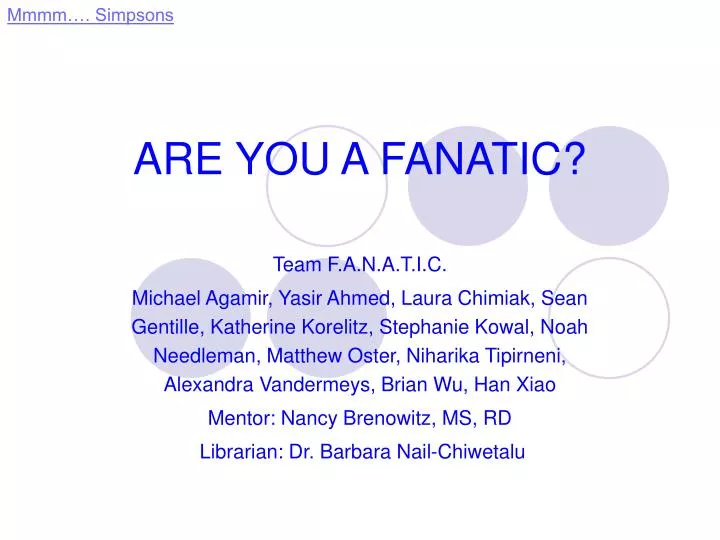 are you a fanatic n.