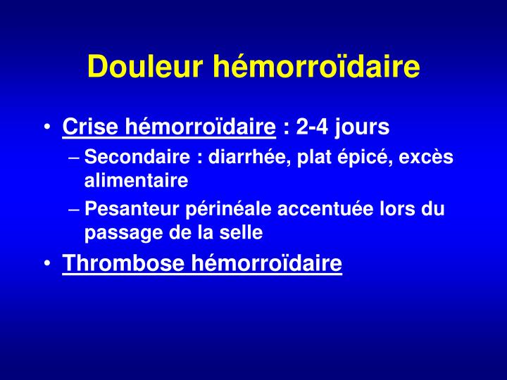 Hémorroïde Qui Ne Se Résorbe Pas Forum