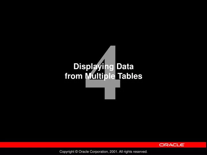 PPT Displaying Data from Multiple Tables PowerPoint Presentation