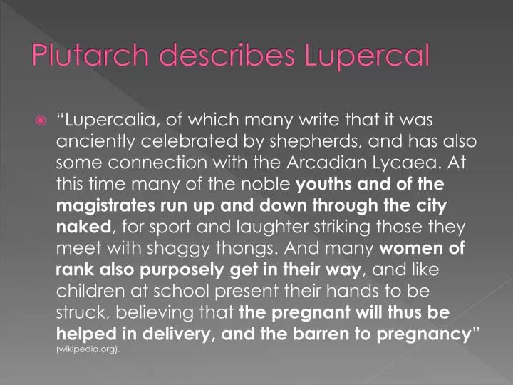 plutarch describes lupercal n.
