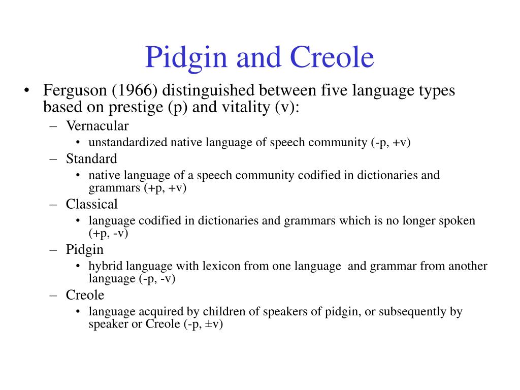 academic sources on pidgin language academic sources on pidgin language