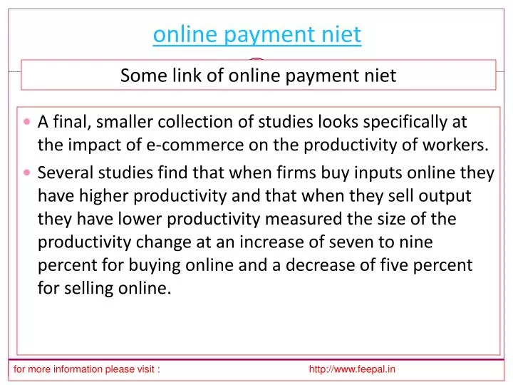 online payment niet n.