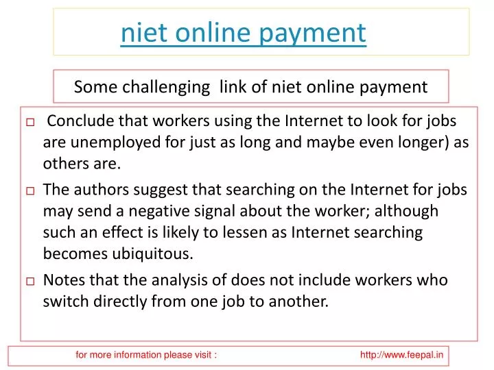 niet online payment n.
