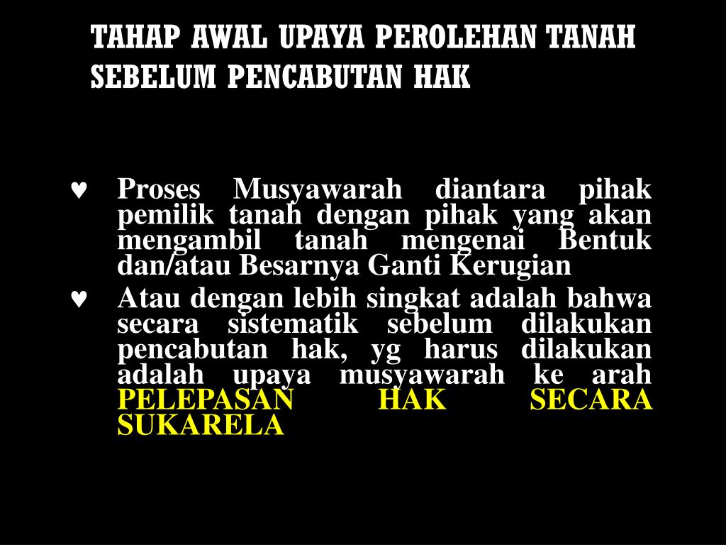 PPT - PENCABUTAN HAK ATAS TANAH PowerPoint Presentation, Free Download ...