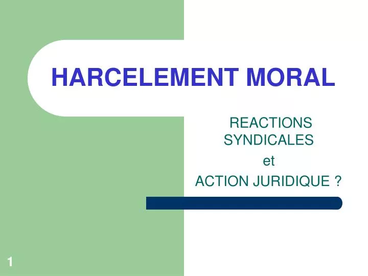 PPT - HARCELEMENT MORAL PowerPoint Presentation, free download - ID:4757121