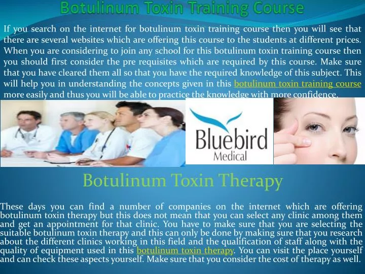 botulinum toxin training course n.
