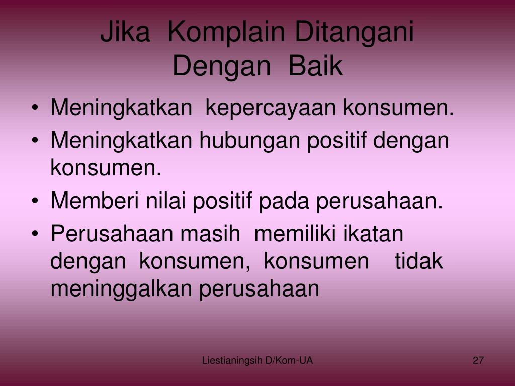 PPT - Mengelola Keluhan Pelanggan PowerPoint Presentation, Free ...