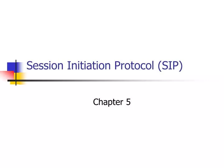 session initiation protocol sip n.