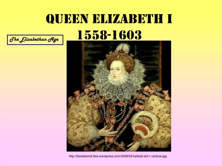 queen elizabeth i 1558 1603 n.