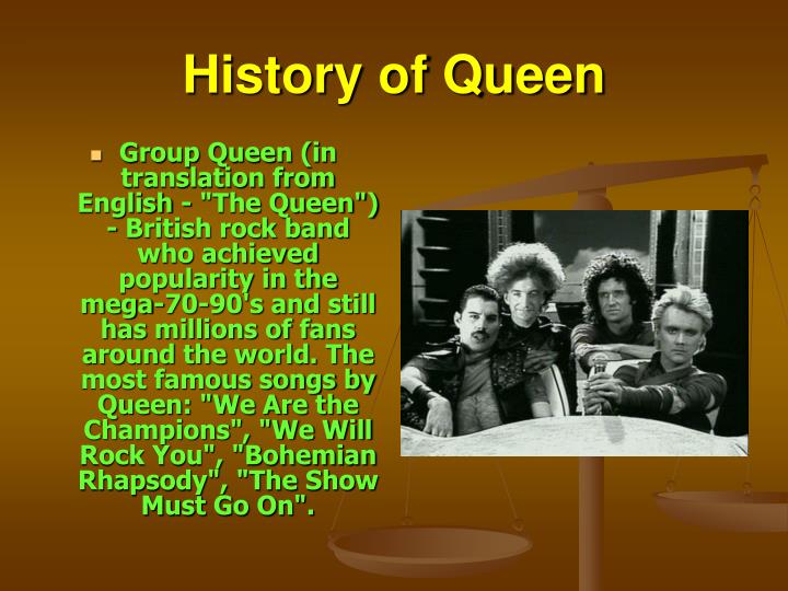 presentation about queen band