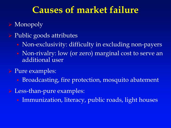 causes market failure causes market failure