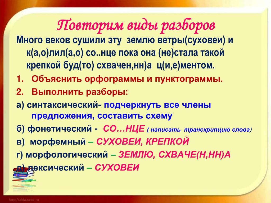 Сколько слов бывает. Виды разборов. Разборы в русском языке. Виды разборов в русском языке. Русский язык. Все виды разбора.