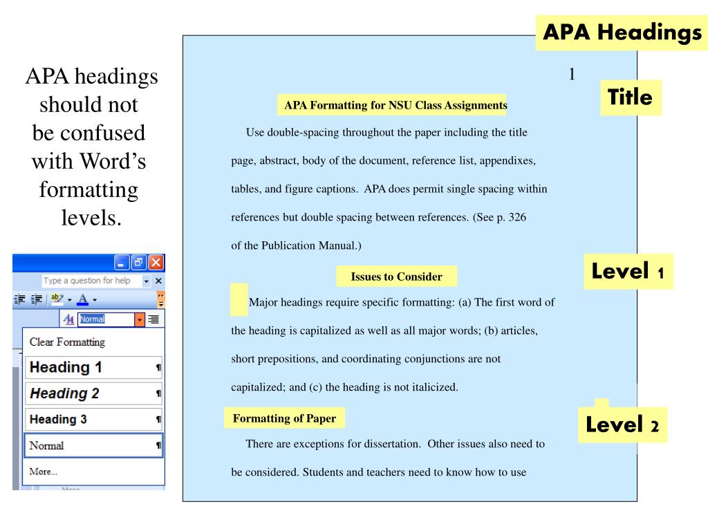 apa style paper line spacing